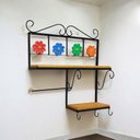 Ver imagem 6 de Prateleira de Cozinha Rustica com Porta Papel Toalha Modelo Flor