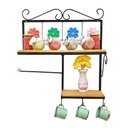 Ver imagem 2 de Prateleira de Cozinha Rustica com Porta Papel Toalha Modelo Flor