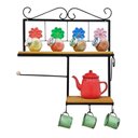 Ver imagem 5 de Prateleira de Cozinha Rustica com Porta Papel Toalha Modelo Flor