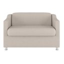 Ver imagem 3 de Sofá Namoradeira Sala de Espera Elegante Suede – Balaqui Cor:Bege