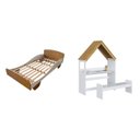 Ver imagem 2 de Quarto Infantil com Cama Mesa Casinha e Banco Olívia 100% MDF Espresso Móveis Branco/Brilho/Amêndoa