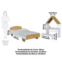 Ver imagem 3 de Quarto Infantil com Cama Mesa Casinha e Banco Olívia 100% MDF Espresso Móveis Branco/Brilho/Amêndoa