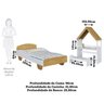 Quarto Infantil com Cama Mesa Casinha e Banco Olívia 100% Mdf Espresso Móveis - 3