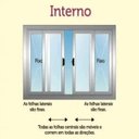 Ver imagem 3 de Janela de Alumínio 4 Folhas com Grade Branca - 1,00x1,20M