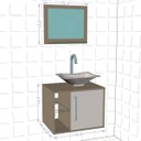 Ver imagem 4 de Armário de Benheiro Baden 1 Porta 3 Prateleiras Branco/carrara - Bechara