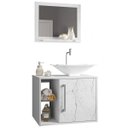 Ver imagem 2 de Armário de Benheiro Baden 1 Porta 3 Prateleiras Branco/carrara - Bechara