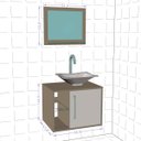 Ver imagem 4 de Armário de Banheiro Baden 1 Portas 3 Prateleiras Preto Fosco/nero – Bechara