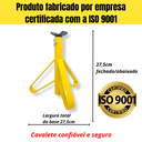 Ver imagem 7 de Cavalete Automotivo Preguiça para Carros 2,5 Toneladas Suporte Veicular 4 Regulagens Amarelo