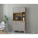 Ver imagem 2 de Armário para Cozinha Kit Duda 90 Cm Damasco Off White