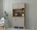 Ver imagem 2 de Armário para Cozinha Kit Duda 90 Cm Damasco Off White