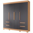 Ver imagem 1 de Guarda Roupa Vivacce 4 Portas Freijó/titanium - Abz