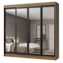 Ver imagem 5 de Guarda-roupa Casal 4 Portas de Espelho 3 Gavetas Rustic