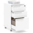Ver imagem 3 de Gaveteiro Arquivo com Rodízios Maia 3 Gavetas com Chave Branco - Politorno