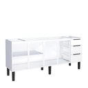 Ver imagem 2 de Gabinete de Aço Para Pia 200cm 4 Portas 3 Gavetas Jupter Cozimax Branco