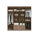 Ver imagem 3 de Guarda Roupa Casal 8 Portas e 4 Gavetas c/ Pés Nápoles Ébano - Santos Andirá