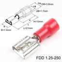 Ver imagem 2 de 1000un Terminal Fêmea Pré-isolado 0,5mm a 1,5mm Vermelho