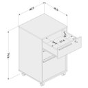 Ver imagem 6 de Gaveteiro Arquivo com Rodízios Maia 3 Gavetas com Chave Castanho - Politorno