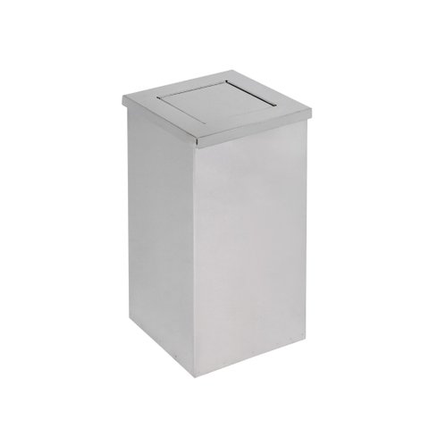 Lixeira em Aço Inox 50l Basculante Quadrada