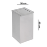 Lixeira em Aço Inox 50l Basculante Quadrada - 4