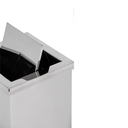 Ver imagem 3 de Lixeira em Aço Inox 50l Basculante Quadrada