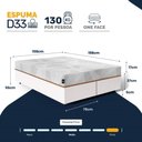 Ver imagem 4 de Cama Box com Colchão Ortopédico de Espuma D33 a Vácuo Sonno Full - Lucas Home - Queen