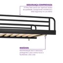 Ver imagem 5 de Cama Auxiliar em Ferro Aço Carbono Tubular Teko Casatema MadeiraOriginals Preto/Fosco/Álamo