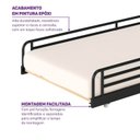 Ver imagem 6 de Cama Auxiliar em Ferro Aço Carbono Tubular Teko Casatema MadeiraOriginals Preto/Fosco/Álamo
