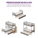Ver imagem 7 de Cama Auxiliar em Ferro Aço Carbono Tubular Teko Casatema MadeiraOriginals Preto/Fosco/Álamo