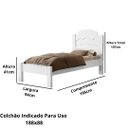 Ver imagem 2 de Cama de Solteiro em Madeira Mdf Resistente com Colchão