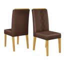 Ver imagem 3 de Conjunto Sala de Jantar Mesa Tampo Retangular Chanfrado Curvo Mad/vid 160 X 90cm Kiara Cedro Off Whi