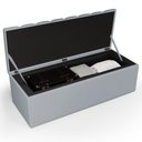 Ver imagem 6 de Calçadeira Recamier Baú para Cama de Casal King Dália 195x50 Cm W01 Suede Cinza - Lyam Lyam Decor