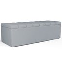 Ver imagem 1 de Calçadeira Recamier Baú para Cama de Casal King Dália 195x50 Cm W01 Suede Cinza - Lyam Lyam Decor