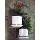 Ver imagem 4 de Jardim Vertical - Suporte de Parede Branco para 2 Vasos | Aproveite Seu Espaço! Direito