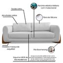 Ver imagem 7 de Sofá Jobim 3 Lugares 2,50 Linho - Lucadi Home