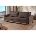 Ver imagem 4 de Sofá Cama 2 Lugares Living M-157 Veludo Martins Marrom