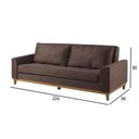 Ver imagem 2 de Sofá Cama 2 Lugares Living M-157 Veludo Martins Marrom
