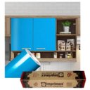 Ver imagem 1 de Adesivo para Envelopamento Armário de Cozinha 50cm X 2m:azul Ceu