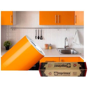 Adesivo Para Envelopamento Armário De Cozinha 50cm X 2m:Amarelo Ouro