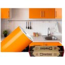 Ver imagem 1 de Adesivo para Envelopamento Armário de Cozinha 50cm X 2m:amarelo Ouro