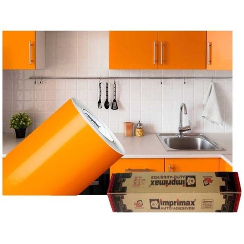 Adesivo para Envelopamento Armário de Cozinha 50cm X 2m:amarelo Ouro
