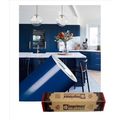Adesivo para Envelopamento Armário de Cozinha 50cm X 2m:azul Noturno