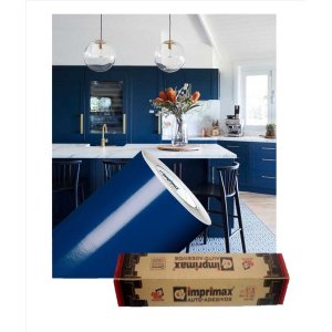 Adesivo Para Envelopamento Armário De Cozinha 50cm X 2m:Azul Noturno