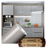 Adesivo Para Envelopamento Armário De Cozinha 50cm X 2m:Cinza Claro - 1