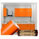 Ver imagem 1 de Adesivo Para Envelopamento Armário De Cozinha 50cm X 2m:Laranja