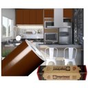 Ver imagem 1 de Adesivo para Envelopamento Armário de Cozinha 50cm X 2m:marrom