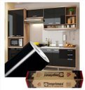 Ver imagem 1 de Adesivo para Envelopamento Armário de Cozinha 50cm X 2m:preto Brilho