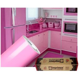 Adesivo Para Envelopamento Armário De Cozinha 50cm X 2m:Rosa Claro - 1