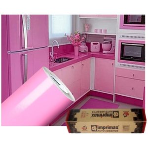 Adesivo Para Envelopamento Armário De Cozinha 50cm X 2m:Rosa Claro