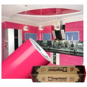 Adesivo Para Envelopamento Armário De Cozinha 50cm X 2m:Magenta