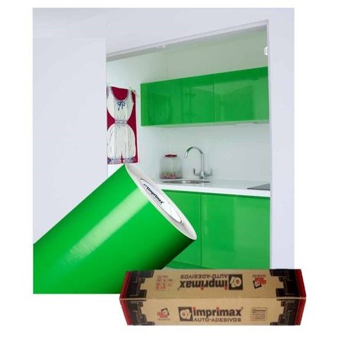 Adesivo para Envelopamento Armário de Cozinha 50cm X 2m:verde Abacate